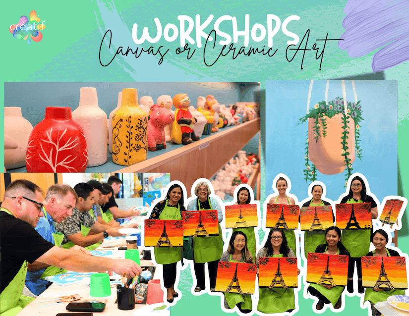 Creatif Lake Nona Area - Mobile Canvas and Ceramics Workshop